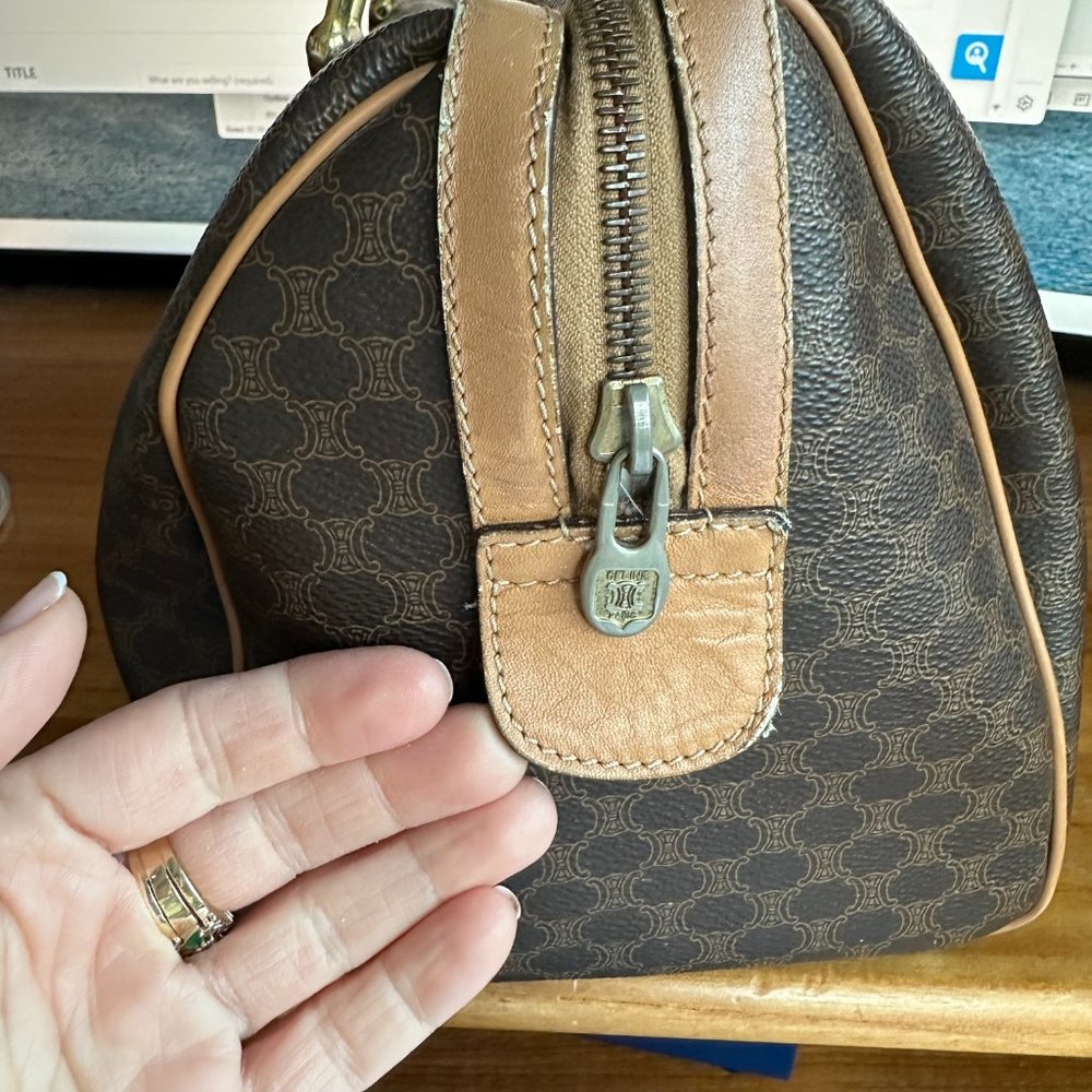 Vintage Celine Macadam Boston Bag - Picture 4 of 8